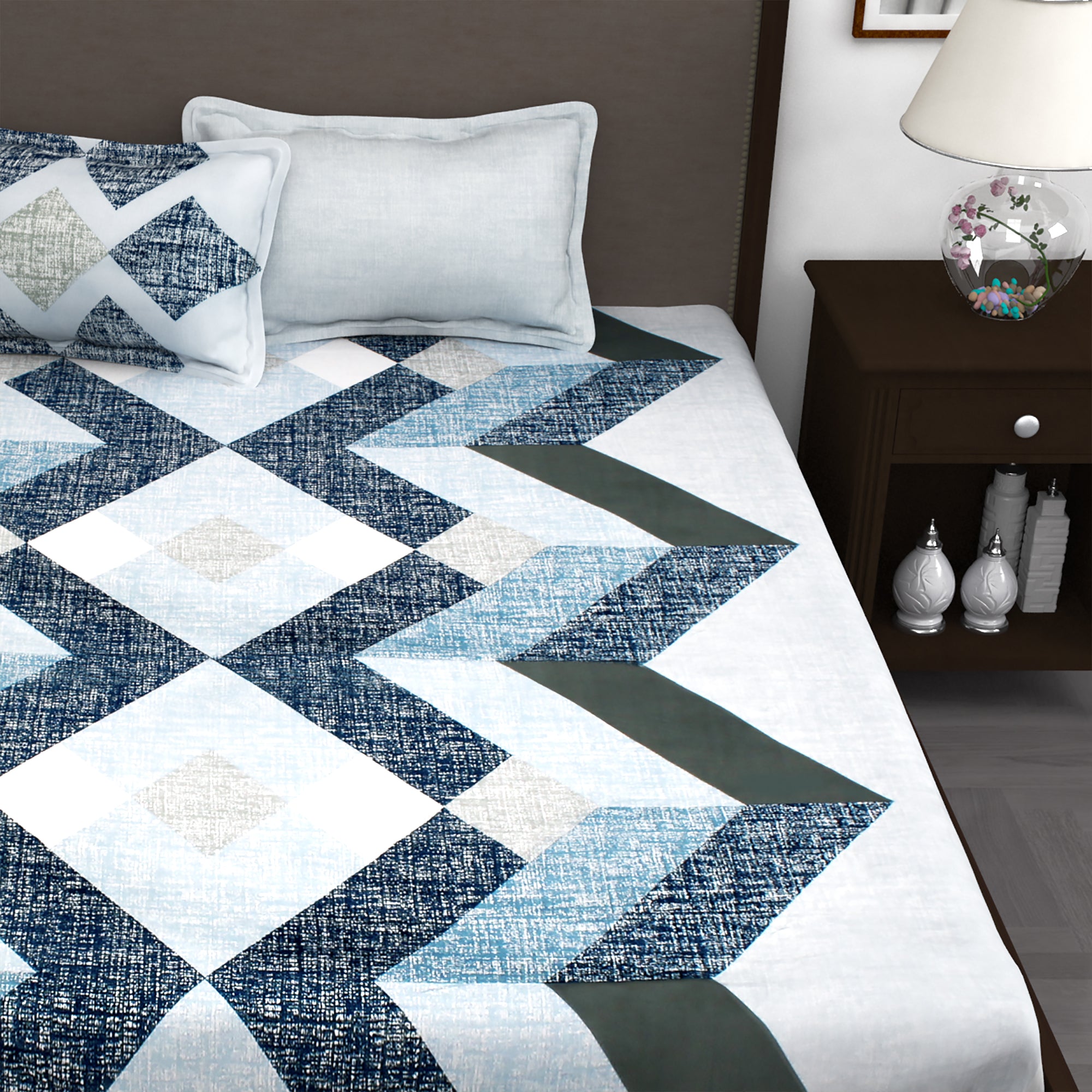 Forever 210 TC Blue King Size Bedsheet
