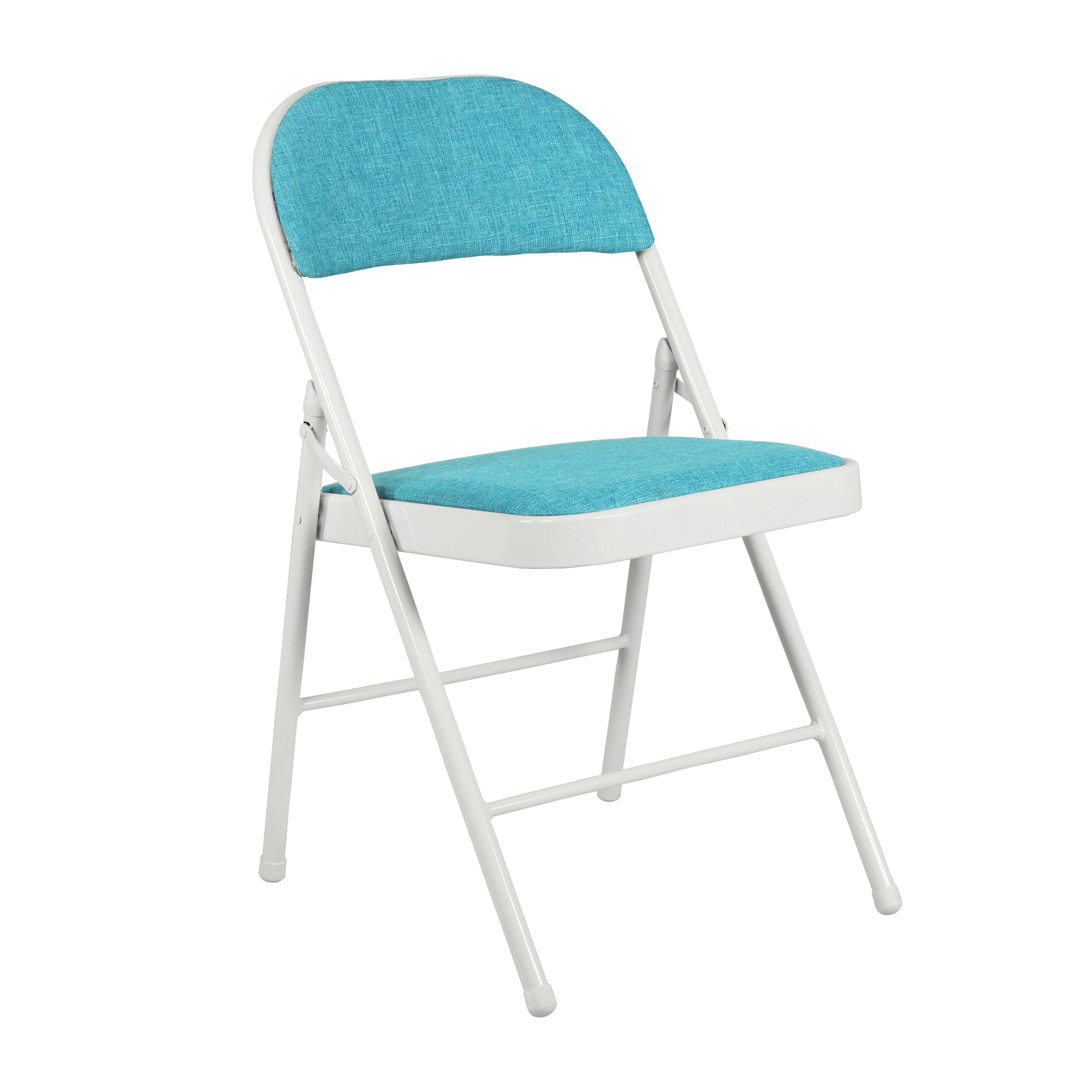 Folding Padded Blue Metal Chair