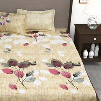 Story@Home 240 TC 100% Cotton Pink King size Bedsheet