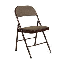 Folding Padded Brown Metal Chair