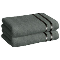 Story@Home 2 Units 100% Cotton Ladies Bath Towel - Charcoal Grey