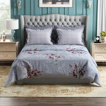 Studio Luxurious 144 TC 100% Cotton Grey Double Bedsheet