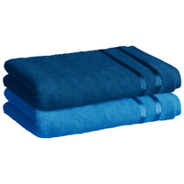 Story@Home 2 Units 100% Cotton Ladies Bath Towels - Blue and Navy
