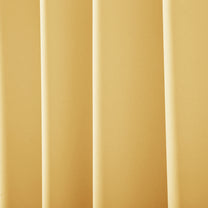 2 Pcs Maroon-Gold Blackout Gold Faux Silk Room Darkening Door Curtains, 7 Ft