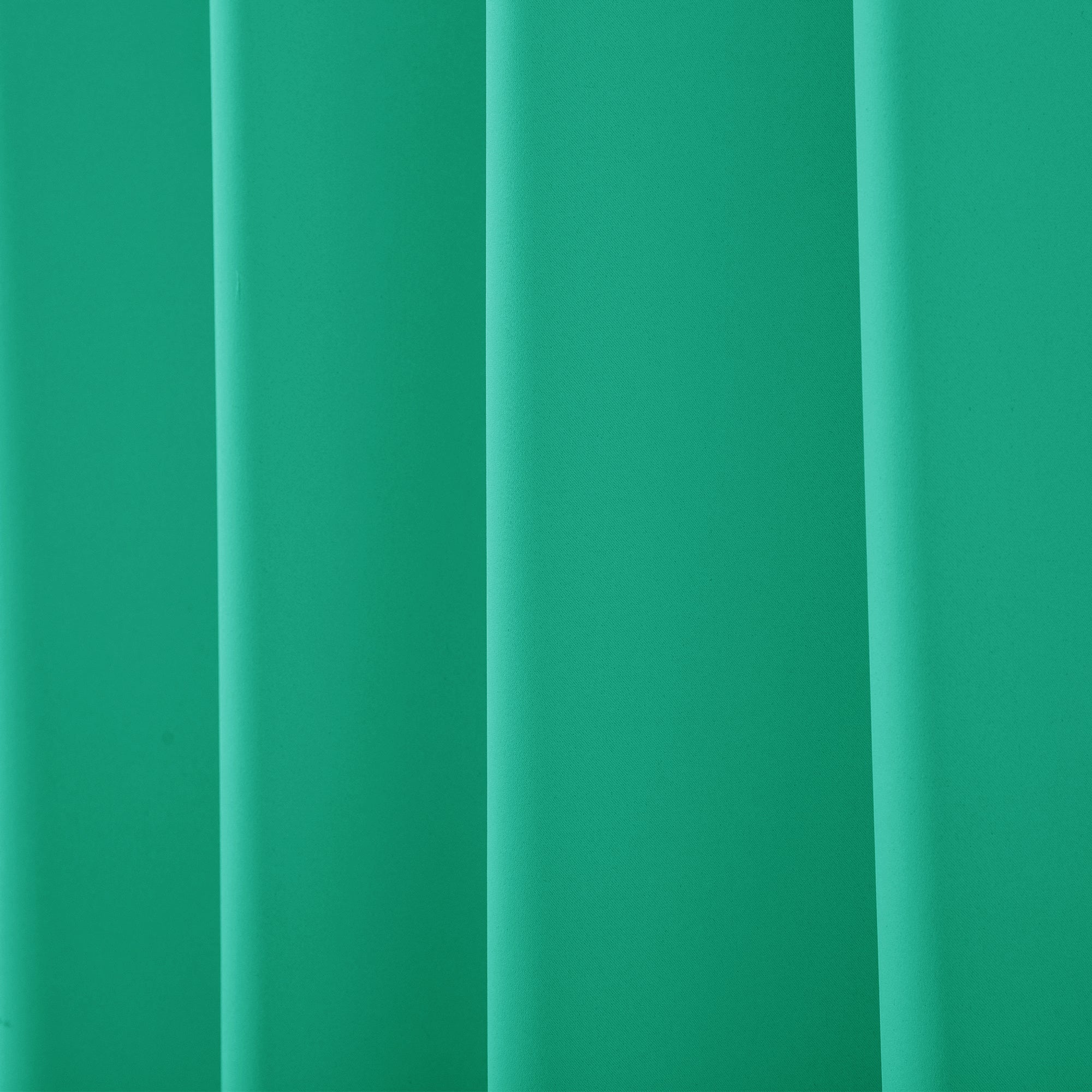 2 Pcs Silver-Blue Blackout Gold Faux Silk Room Darkening Door Curtains, 7 Ft
