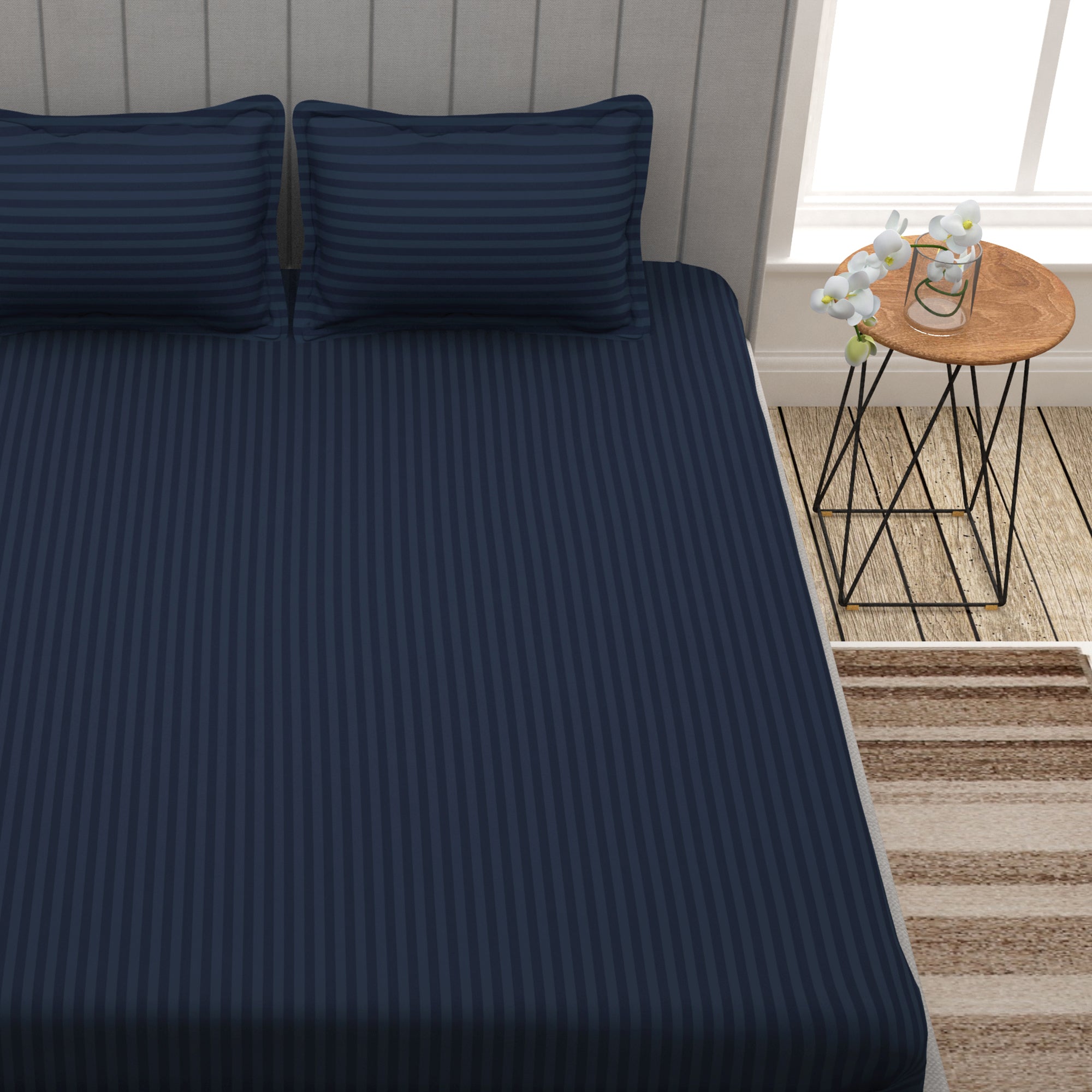 Forever Cotton 300 TC Purple King Size Bedsheet