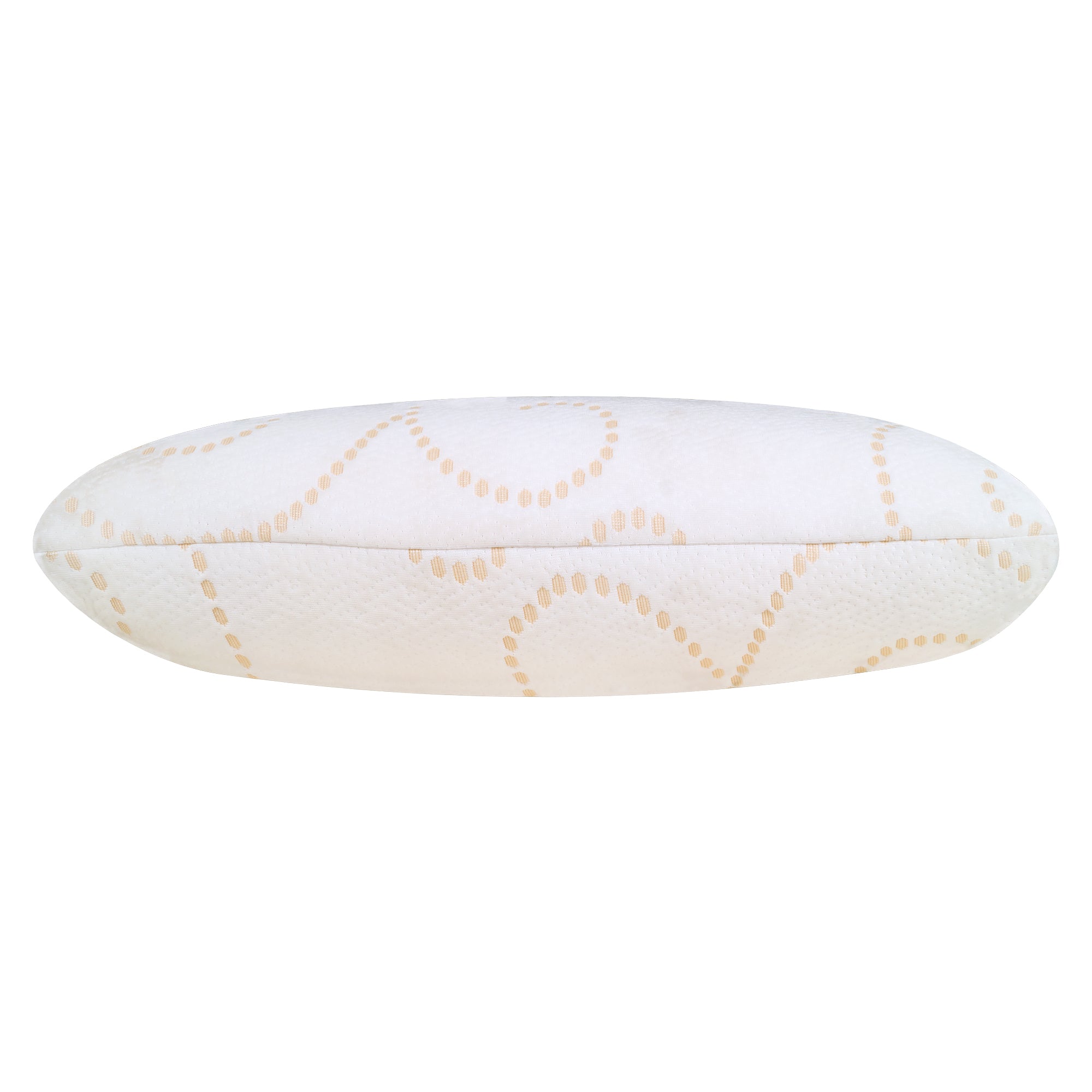 White & Orange Cervical Memory Foam Pillow , 20" X 12.5"