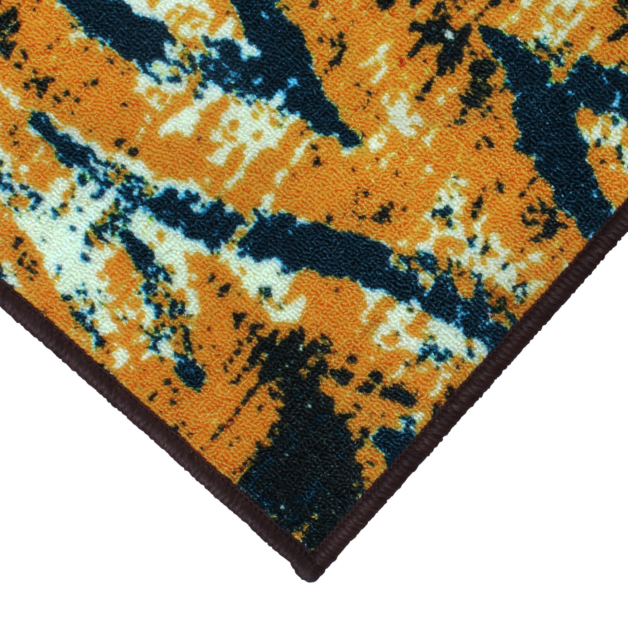 Ethnic Grunge Pattern Yellow & Blue Rustico Rug/Carpet