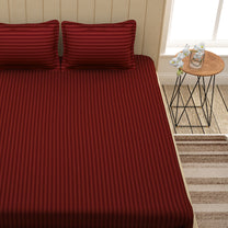 Forever Cotton 300 TC Red King Size Bedsheet