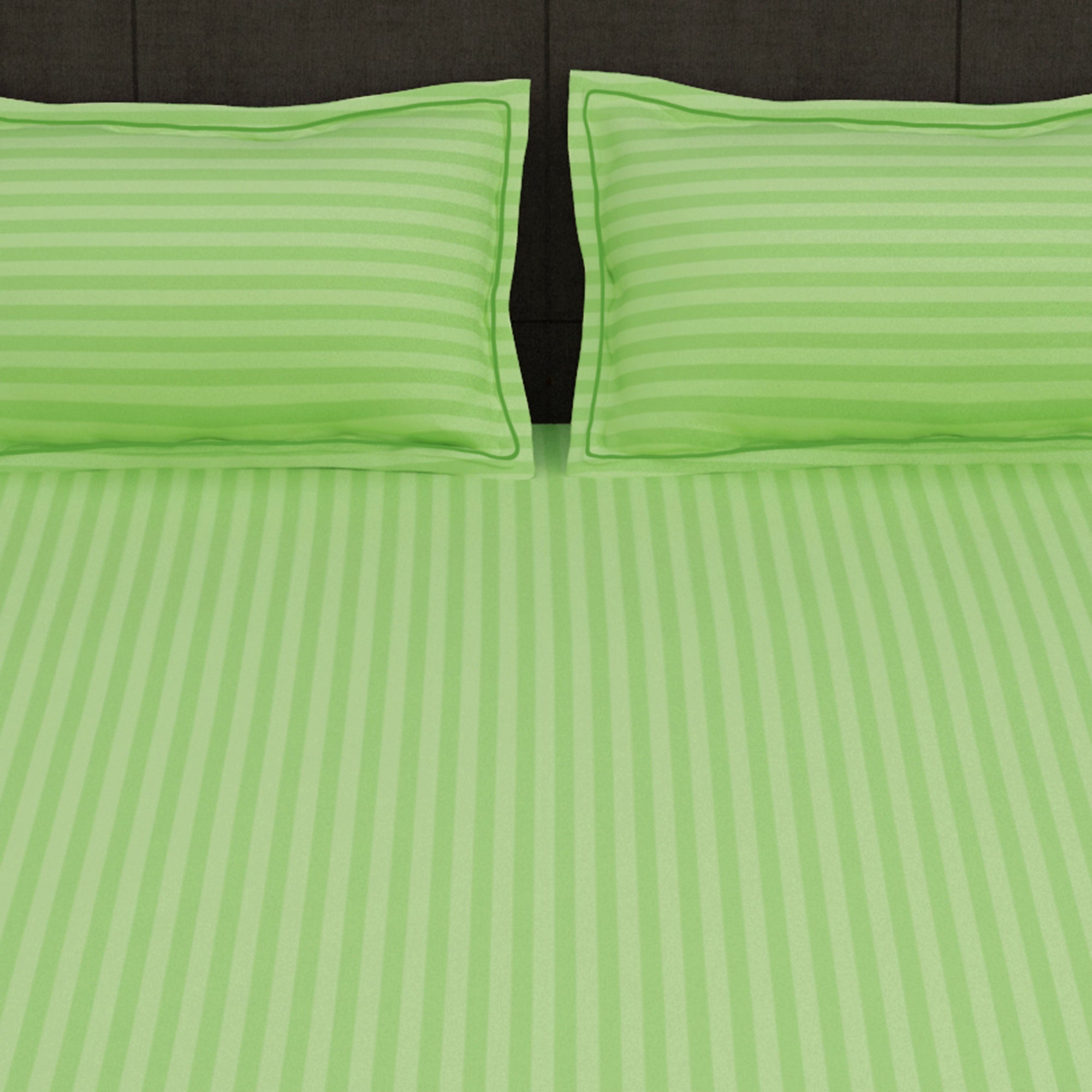 300 TC Green 1 King Size Bedsheet With 2 Pillow Cover