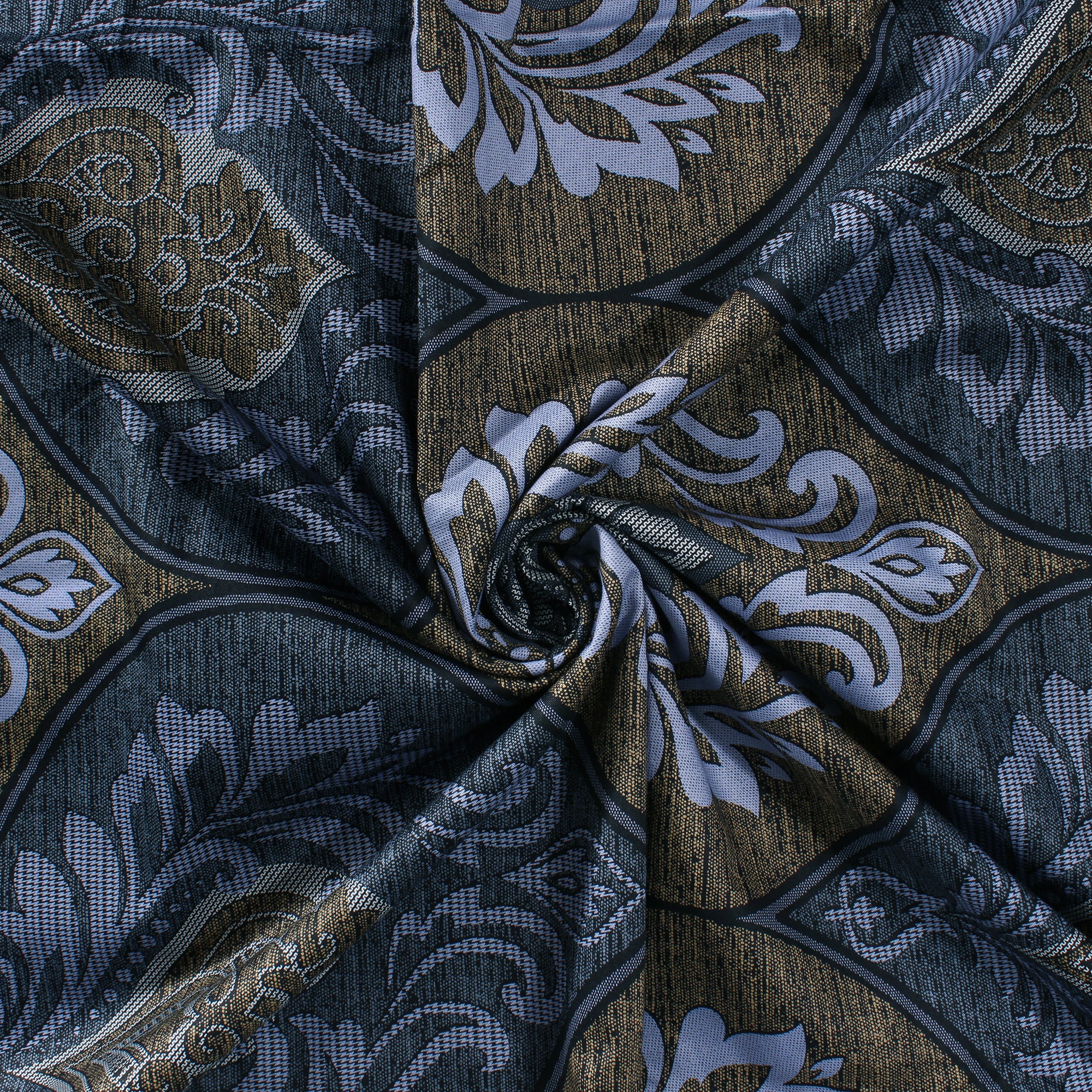 MOLLIS HOMES SUPER KING SIZE BEDSHEET - Damask Victor Pattern, Blue