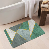 2 Units Nappa Leather Green Geometric Encore Doormat