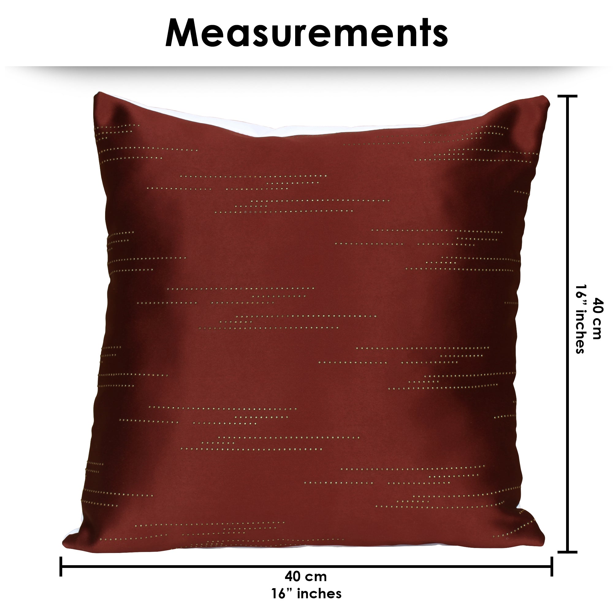 ALEGRA CUSHION COVERS 16 x 16 - RED COLOR