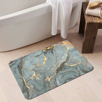 2 Units Nappa Leather Greyish Green Water Color Encore Bathmat