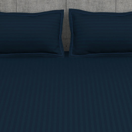 300 TC Dark Blue 1 King Size Bedsheet With 2 Pillow Cover