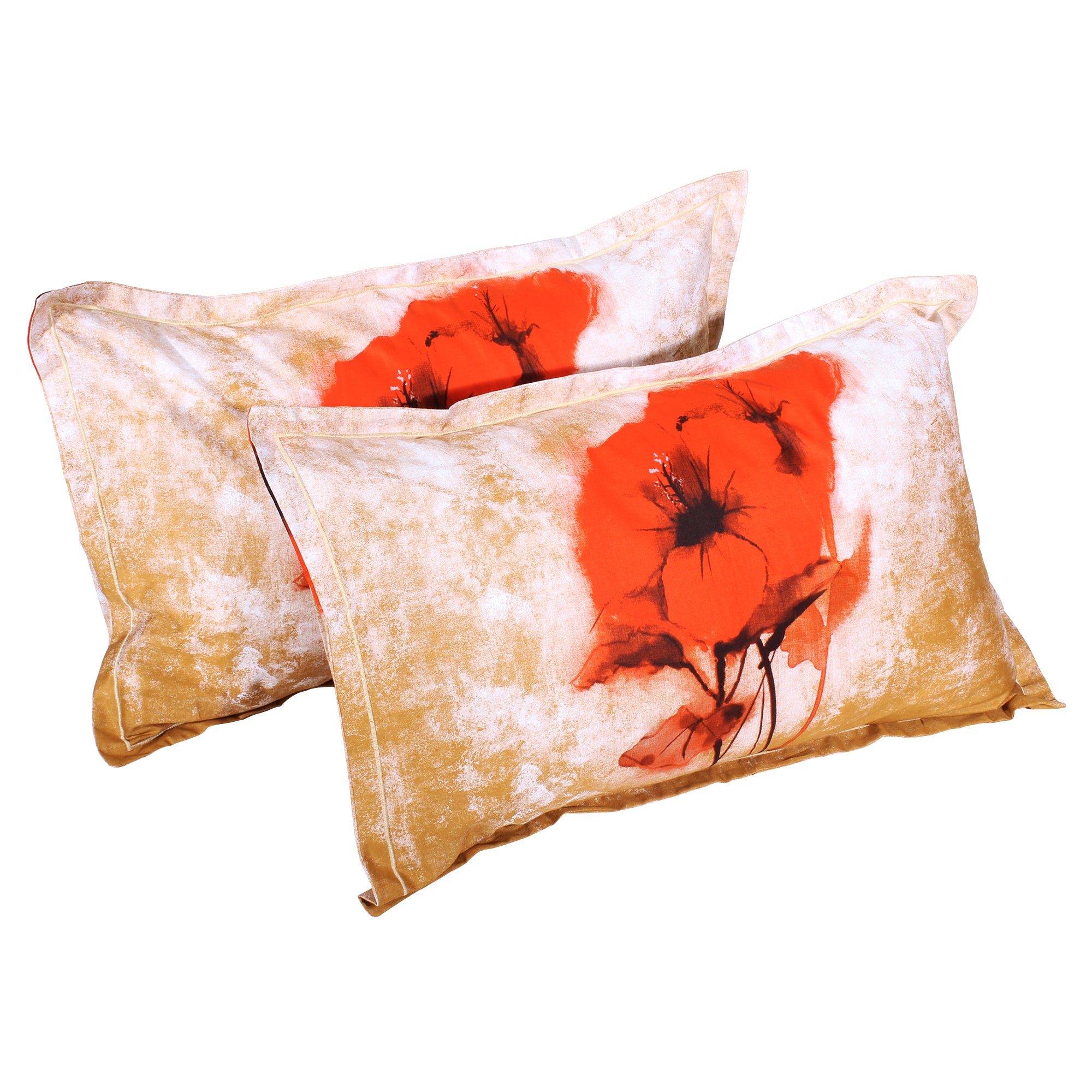 Artini Collection Hibiscus Pattern King Size - Brown