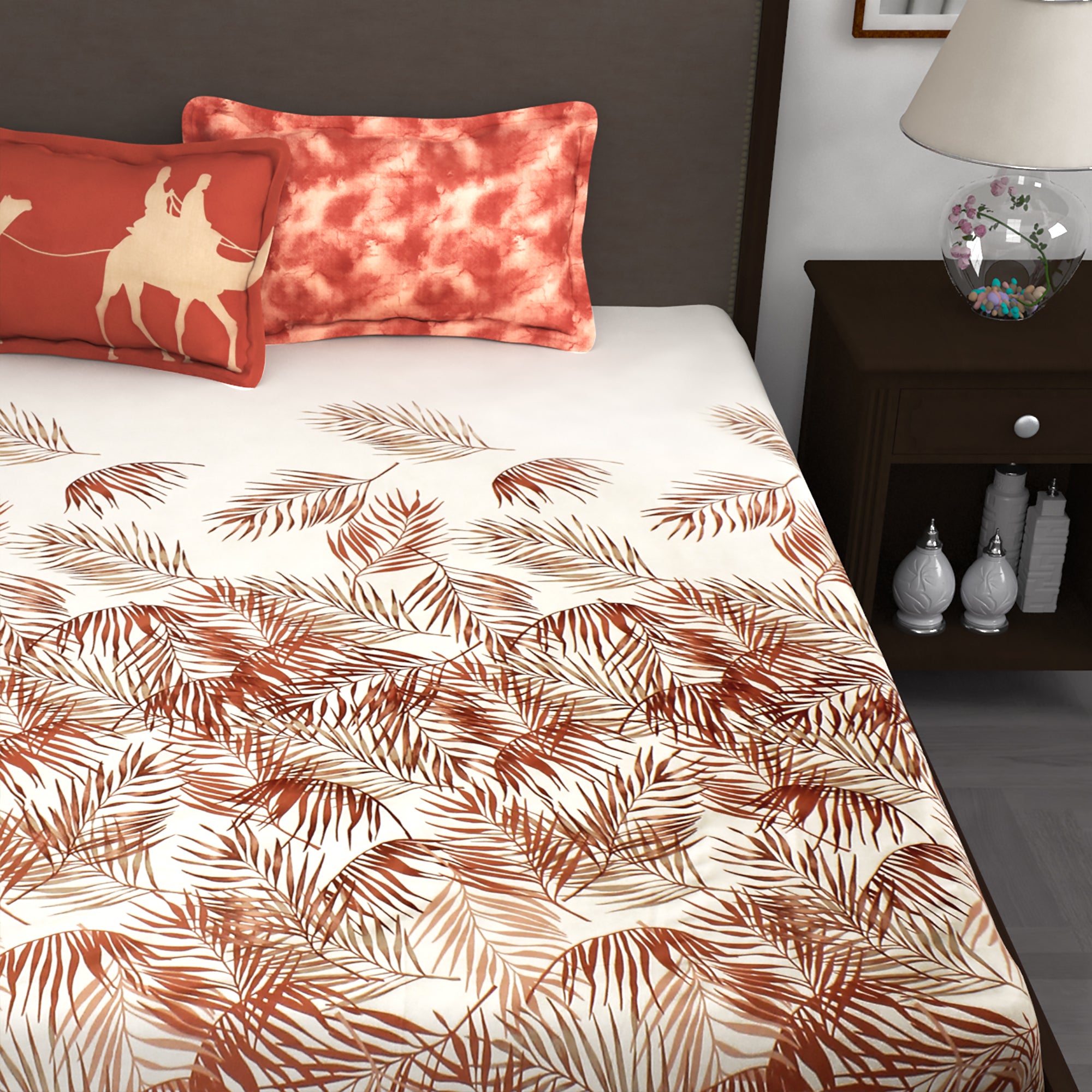 Forever 210 TC Brown King Size Bedsheet
