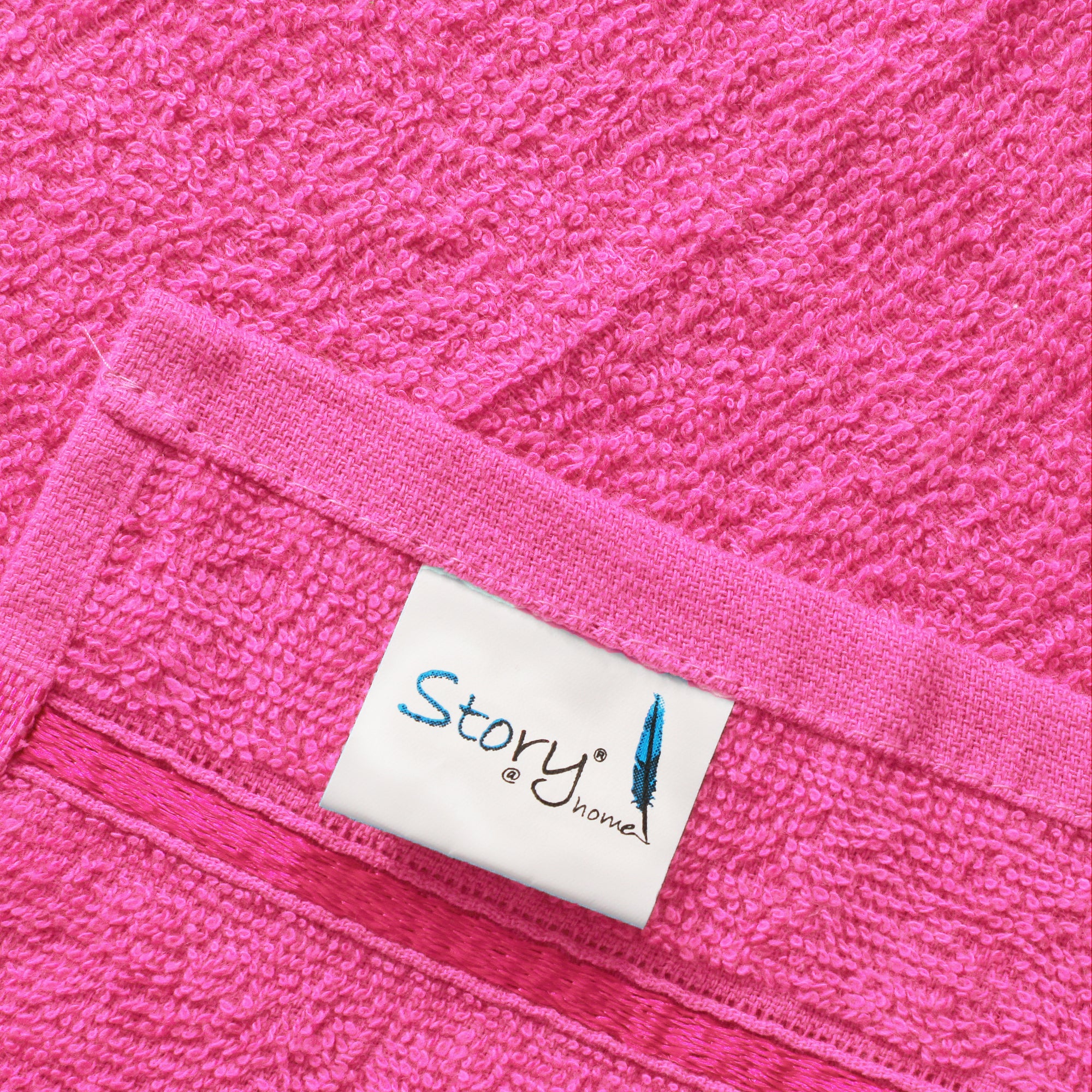 Story@Home 20 Units 100% Cotton Face Towels - Barbie Pink