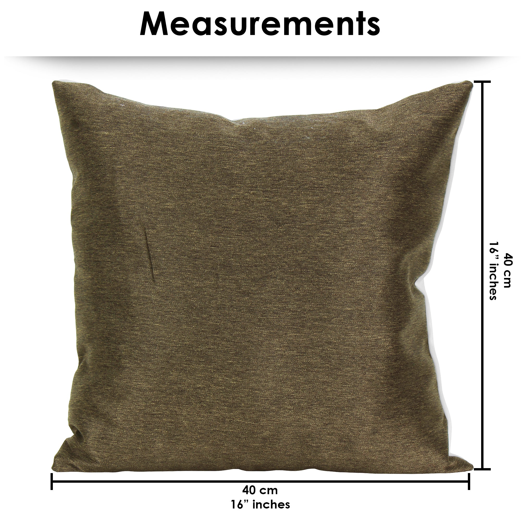 ALEGRA CUSHION COVERS 16 x 16 - WOOD COLOR