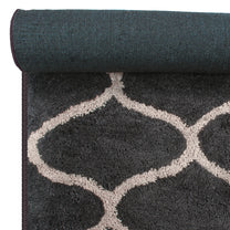 Story@Home Polyester Abstract Grey 1 PC Carpet