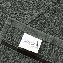 Story@Home 20 Units 100% Cotton Face Towels - Charcoal Grey