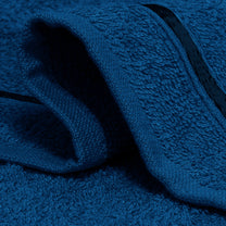 Story@Home 2 Units 100% Cotton Bath Towels - Navy Blue and Charcoal Grey