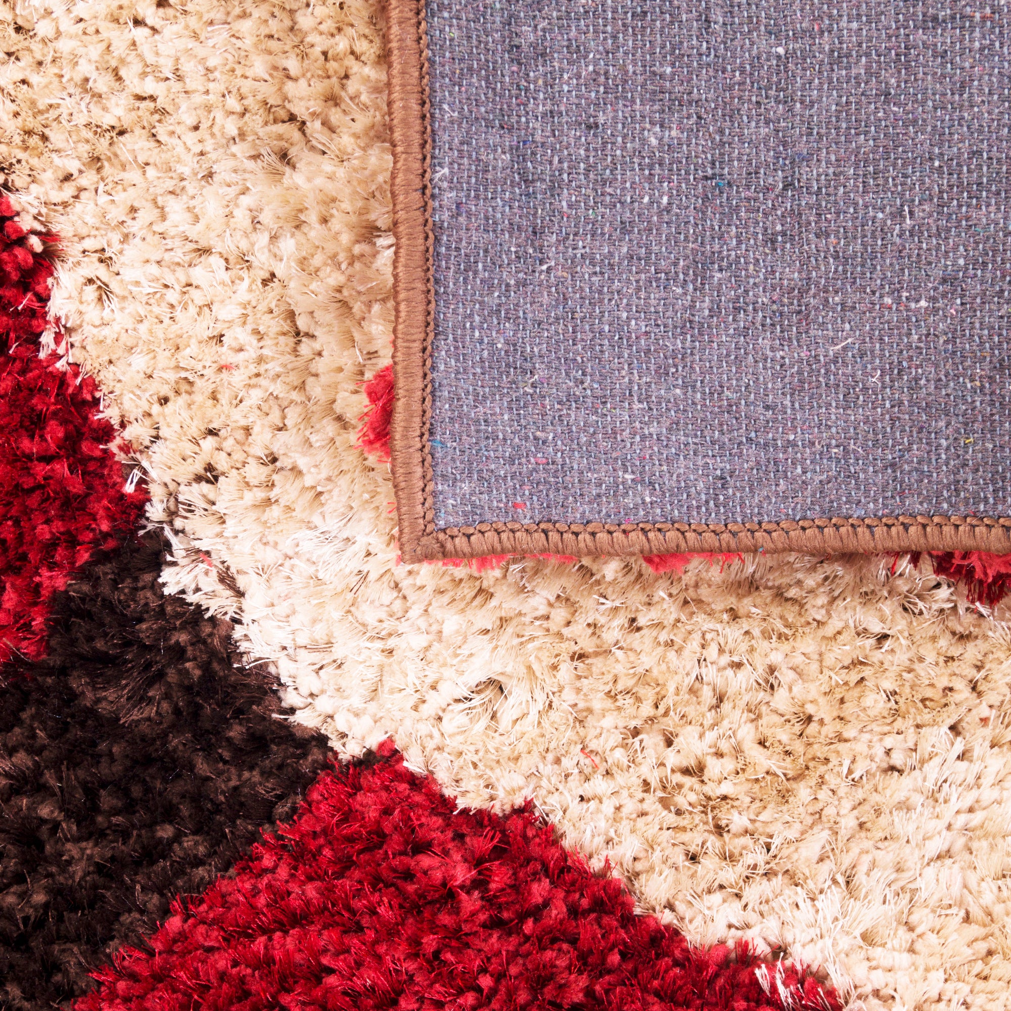 Circle Pattern Maroon Carpet for Living Room & Bedroom