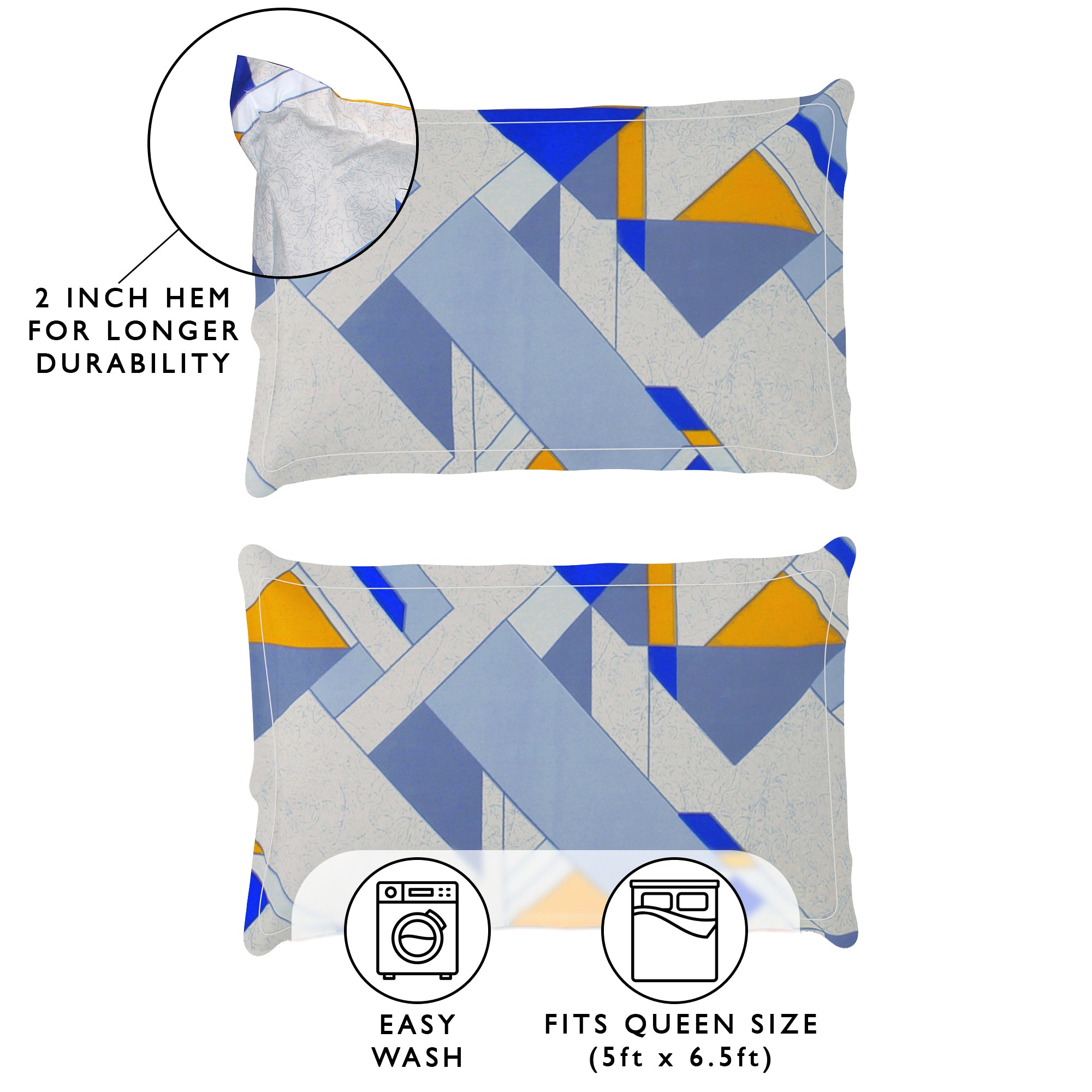 Arena 186 TC Yellow Double Size Bedsheet With 2 Pillow Cover