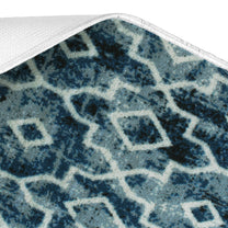 Ethnic Grunge Pattern Blue & White Rustico Rug/Carpet