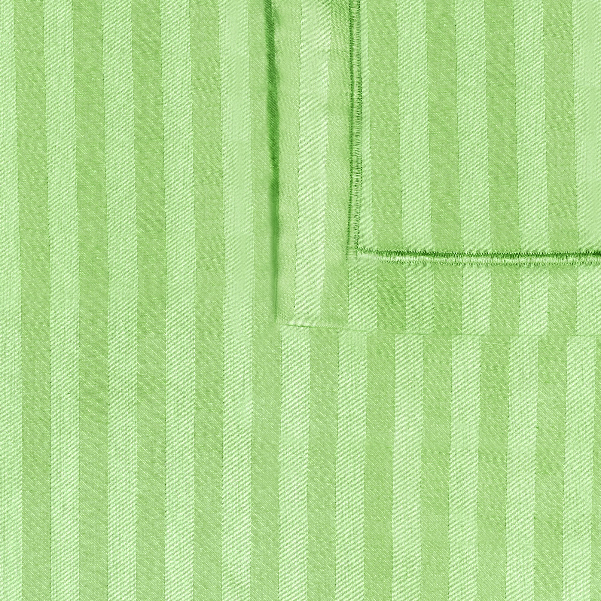 Avalon 300 TC 100% Cotton Light Green Satin Stripes Single Size Bedsheet