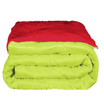 200 GSM Red & Green Microfibre Reversible Single Comforter