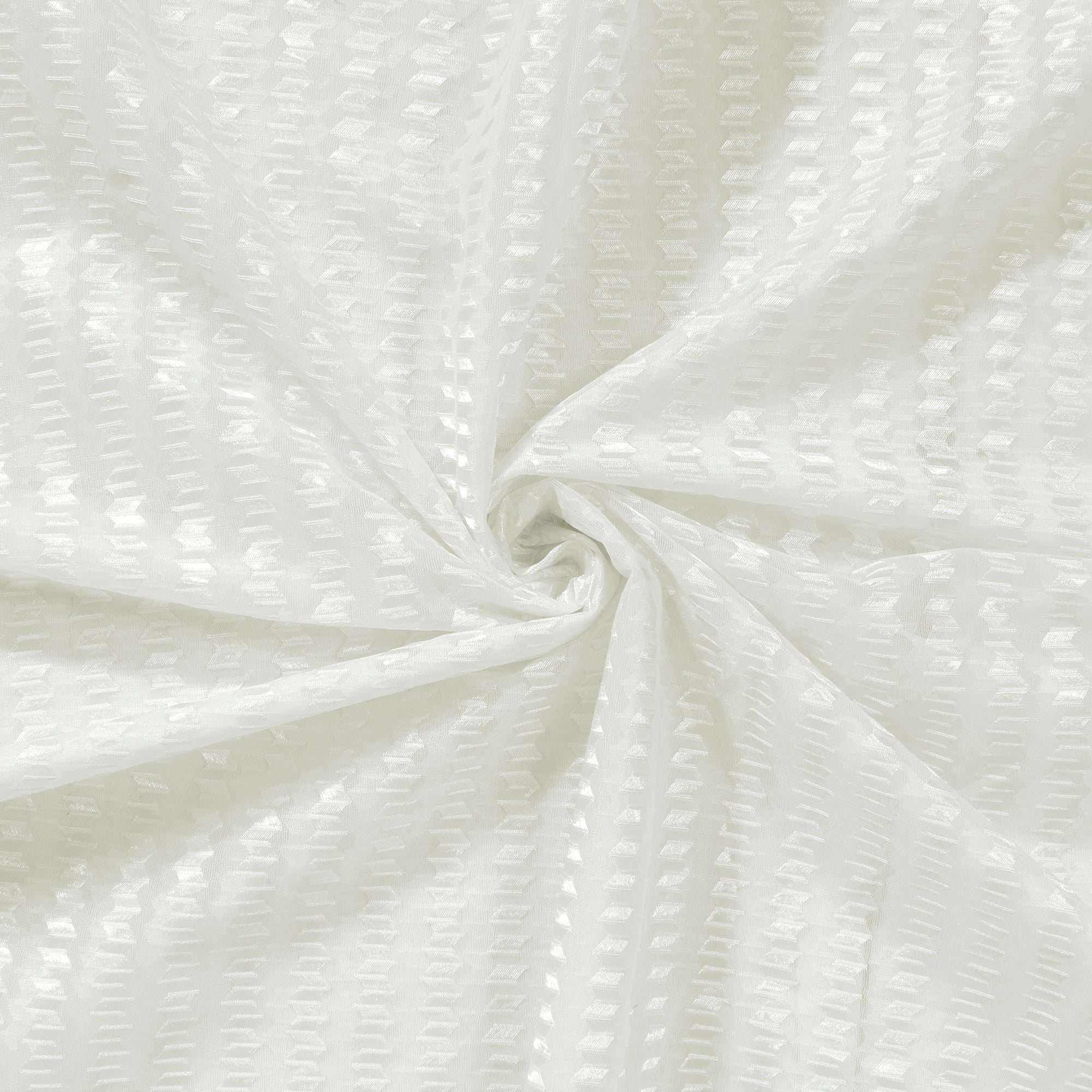 2 Pcs White Sheer Net Polyester Long Door Curtains