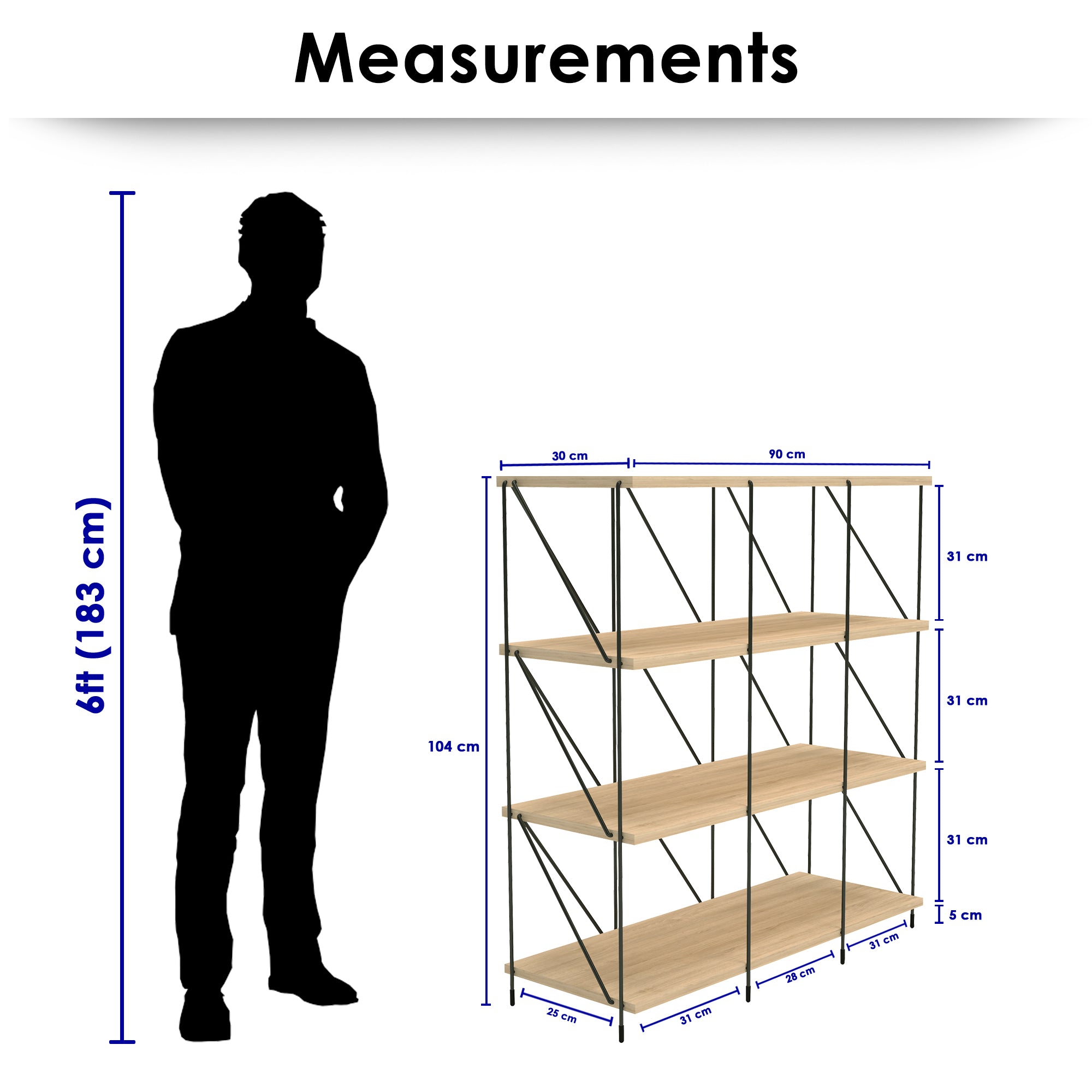 Lazywud DIY Cube Rack Storage For Bed Room, Study Room, Kitchen Organizer (Summer Oak)