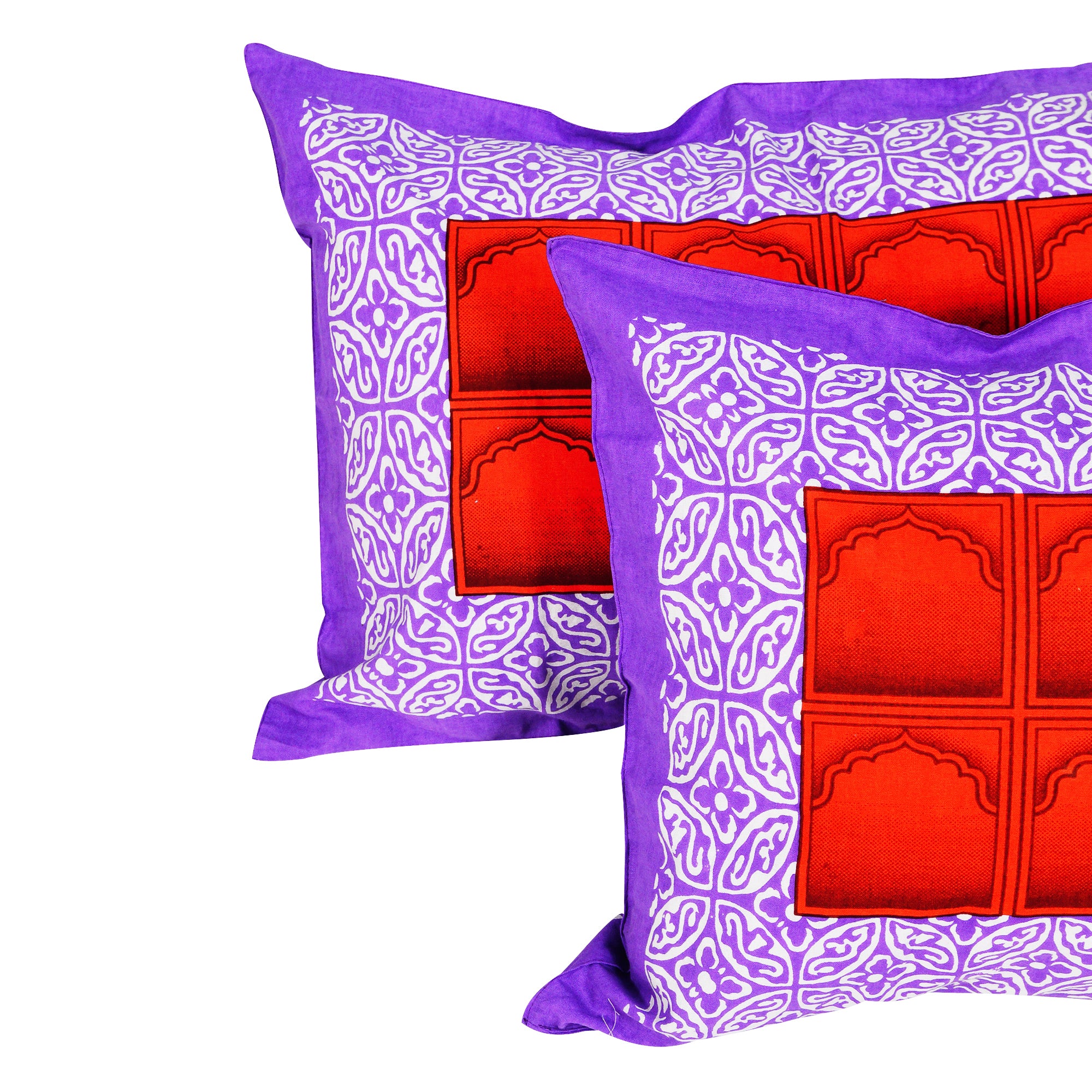 Ventura 152 TC Purple Traditional Rajasthani Double Bedsheet