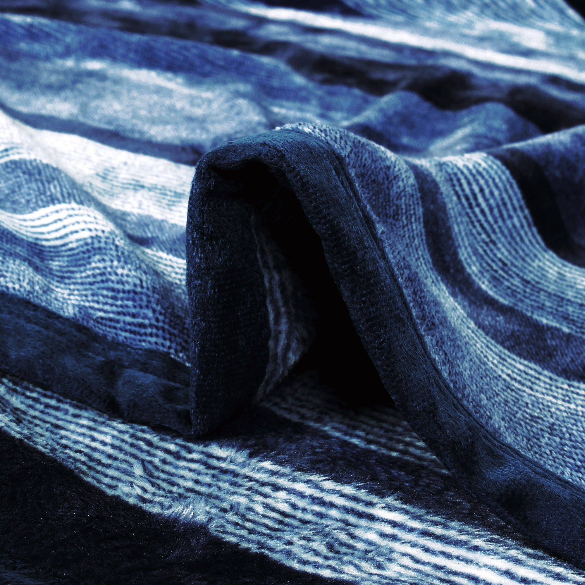 Premium Dark Blue Single Flannel Blanket