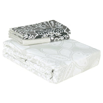 PAVO Tranquil Luxurious Grey & White Floral King Size Bedsheet