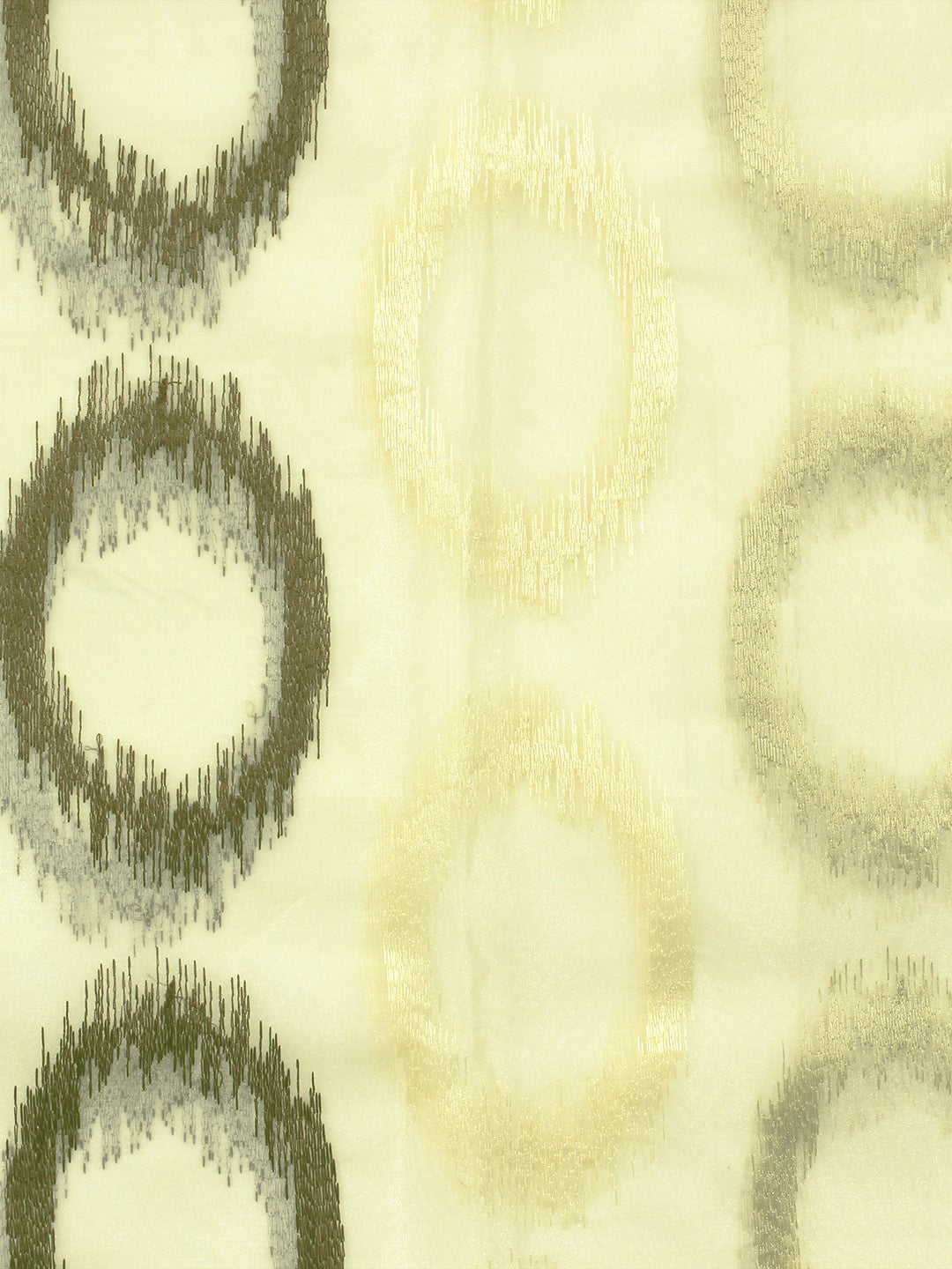 2 Pcs White & Green Imagica Sheer Door Curtain, 7 ft