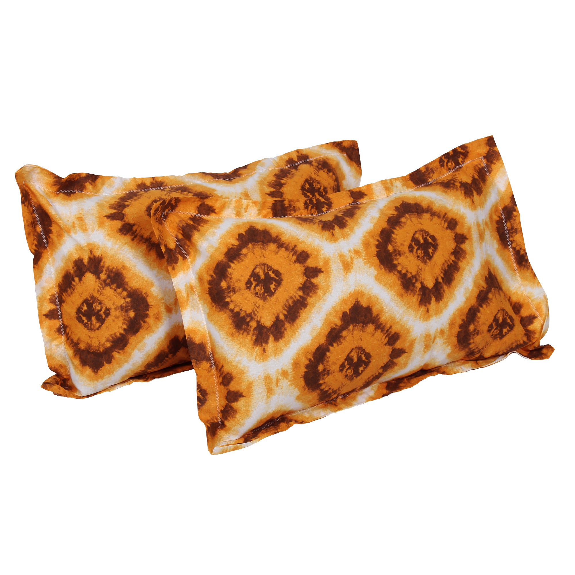 Ventura 152 TC 100% Cotton Orange Double Bedsheet