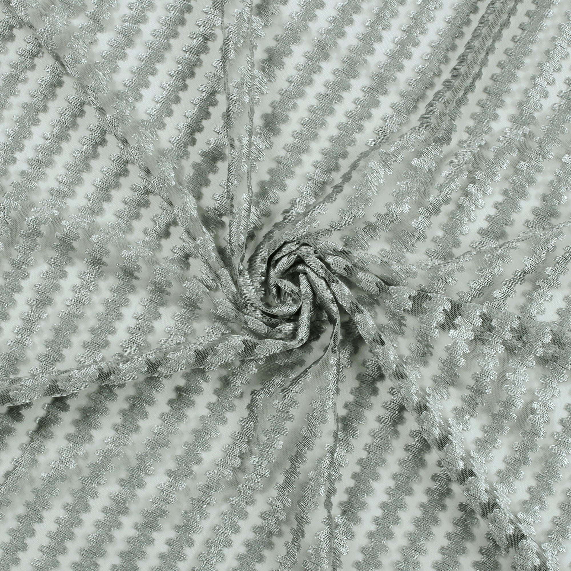 2 Pcs Grey Aura Sheer Net Polyester Window/Door/Long Door Curtains