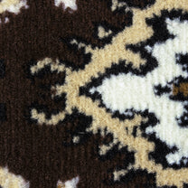 Brown Ethnic Rustico Rug/Carpet with Anti Skid Backing