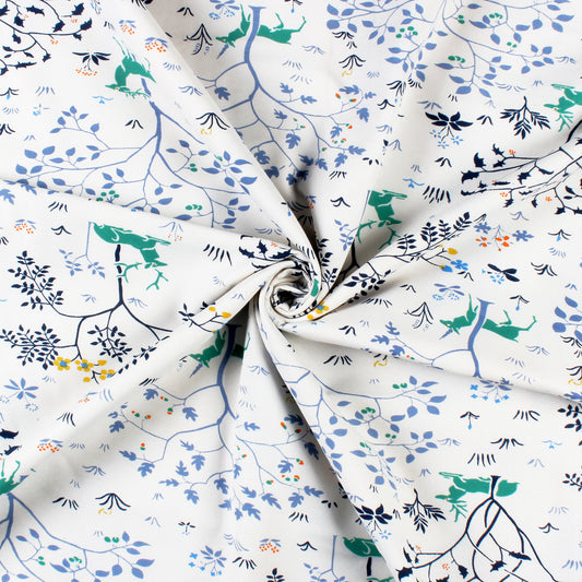 Super Soft Cambric Cotton White & Blue Double Dohar