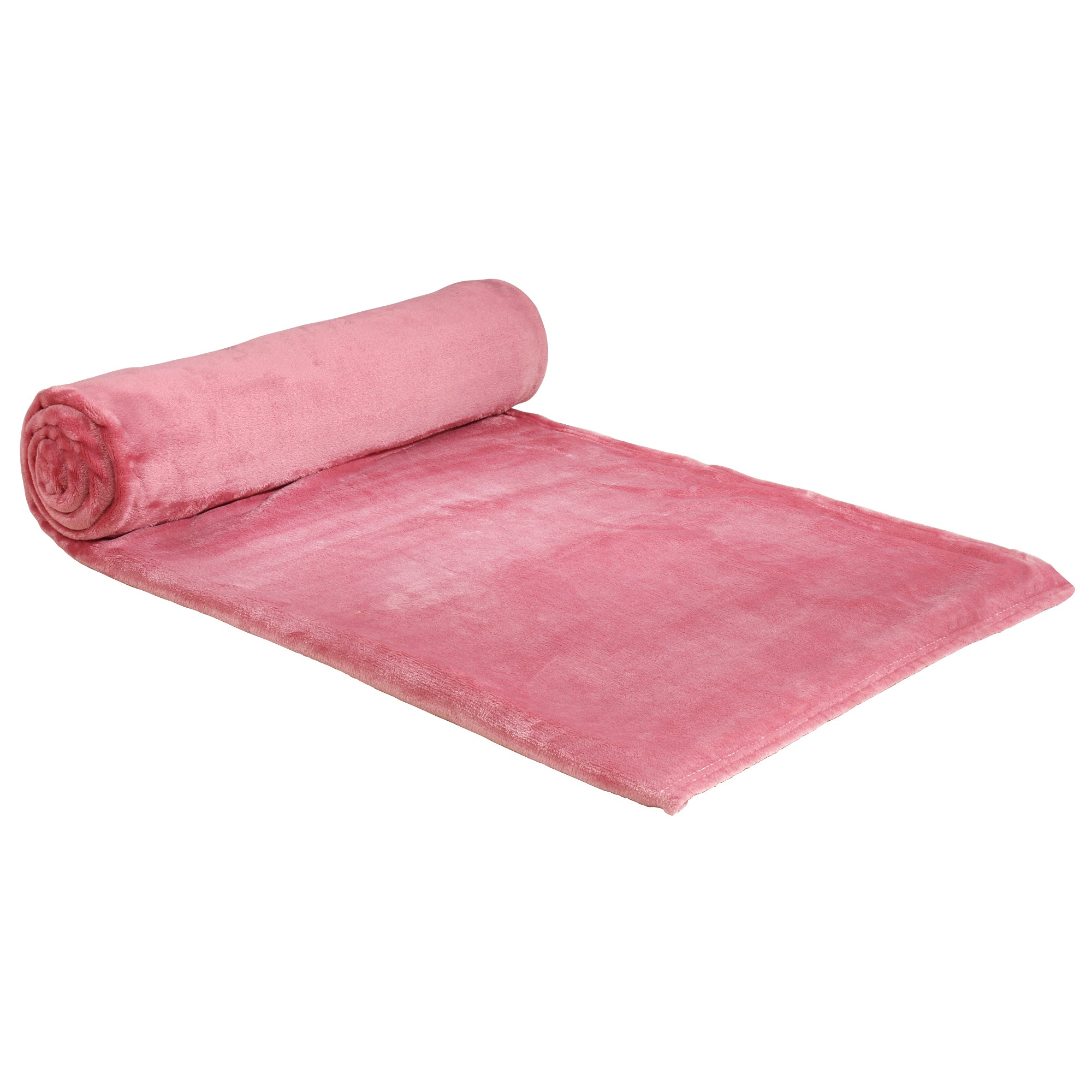 Premium Light Pink Double Flannel Blanket