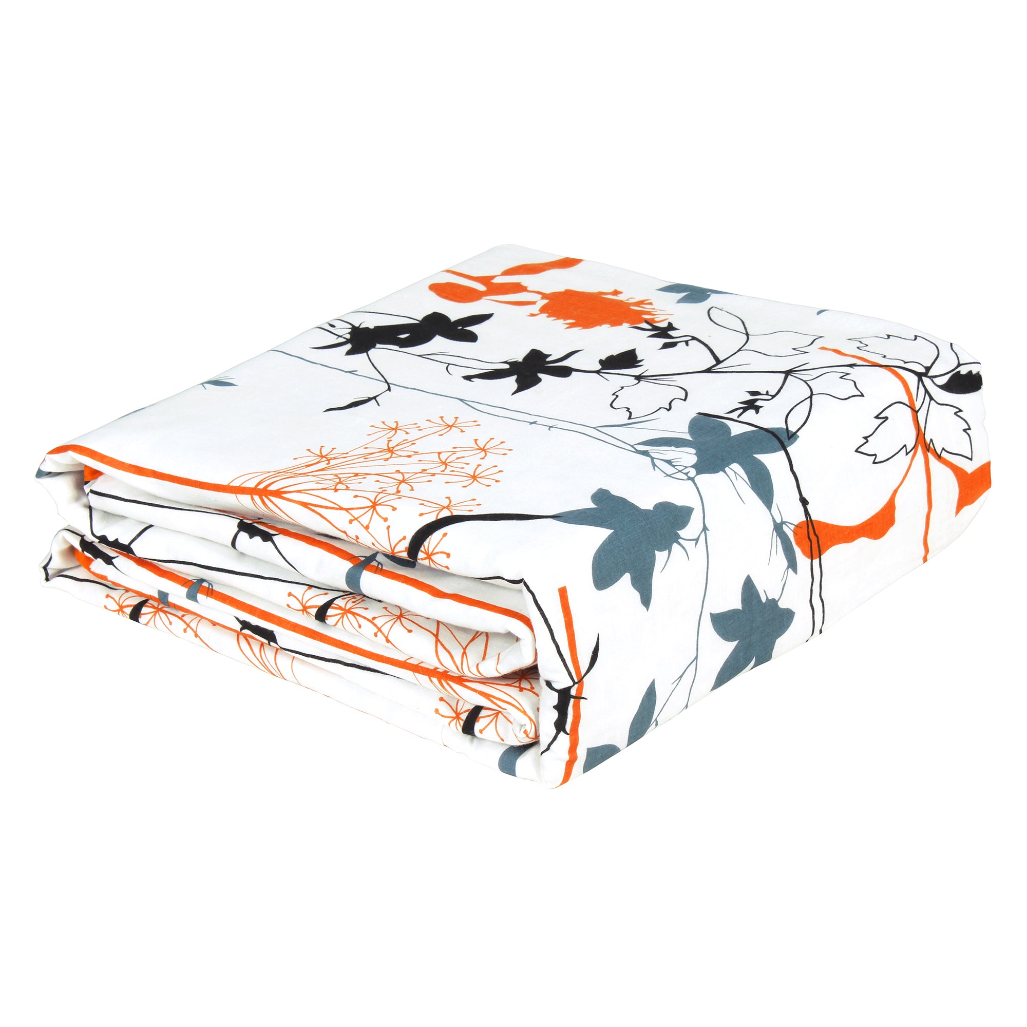 Super Soft Cambric Cotton Grey Yellow Floral Double Dohar