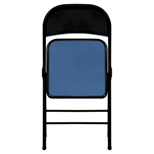 Folding Padded Blue Metal Chair