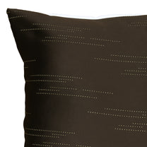 Story@Home Dark Brown Dotted Lines Polyester 6 pcs of Alegra Cushion Covers