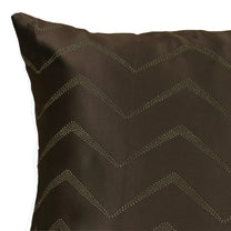Story@Home Dark Brown Chevron Polyester 6 pcs of Alegra Cushion Covers