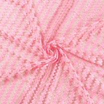 2 Pcs Light Pink Aura Sheer Net Polyester Window/Door/Long Door Curtains