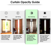 2 Pcs 400GSM Brown Azurio Jacquard Polyester Window/Door/Long Door Curtains