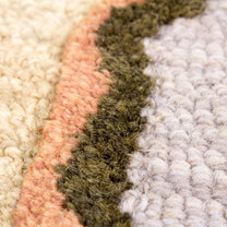 Brown & Grey Woolen Handmade Abstract Bhadohi Carpet