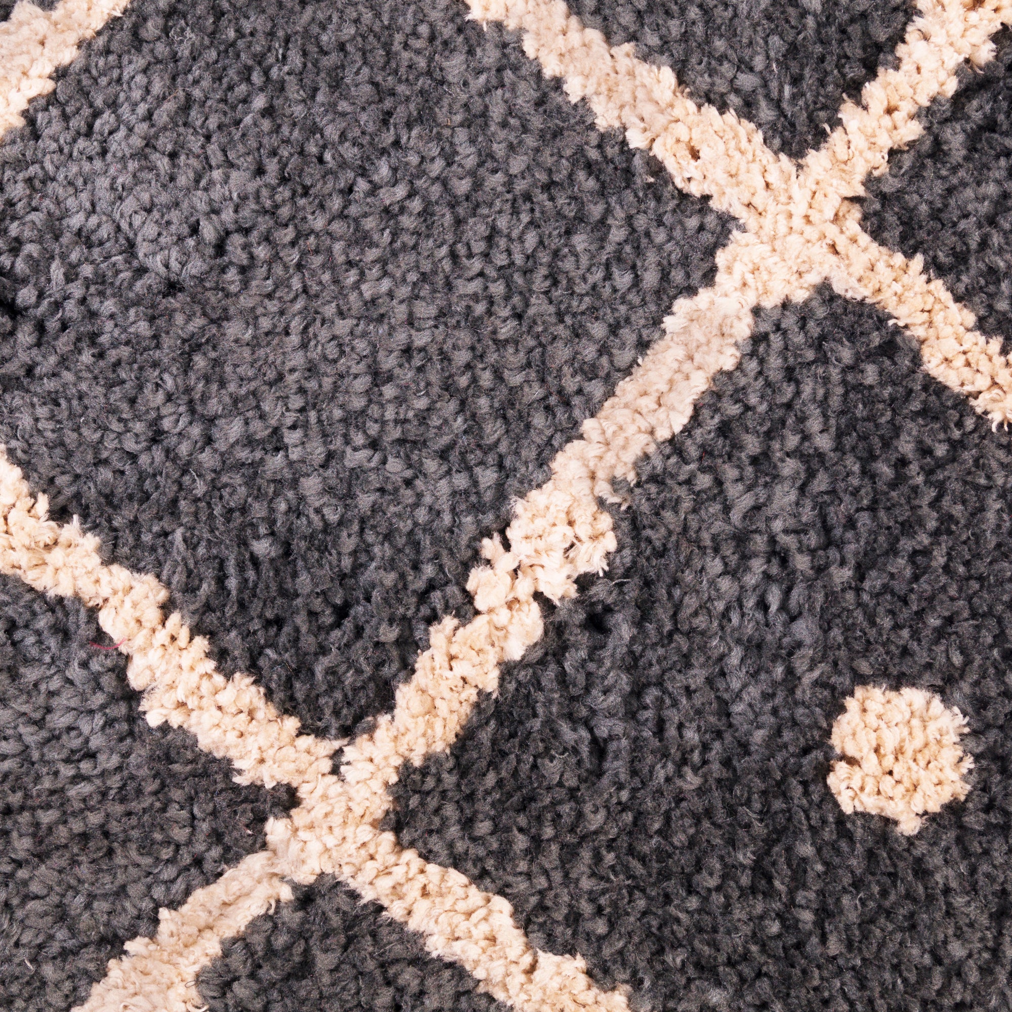 Geometric Pattern Grey Carpet for Living Room & Bedroom